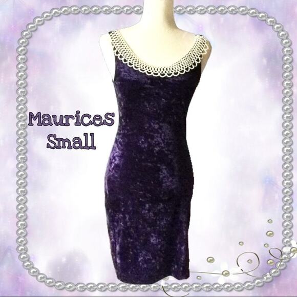 Maurices purple soft Dress with pearl accent - Picture 1 of 4